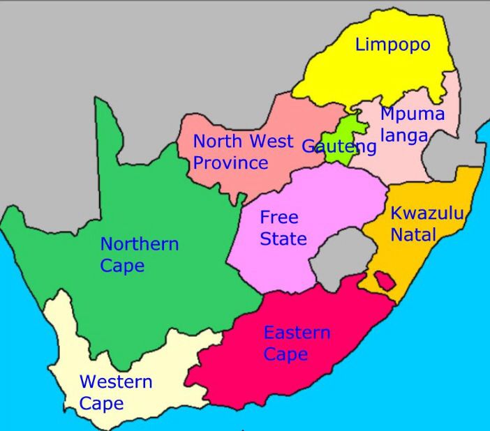 Map of South Africa